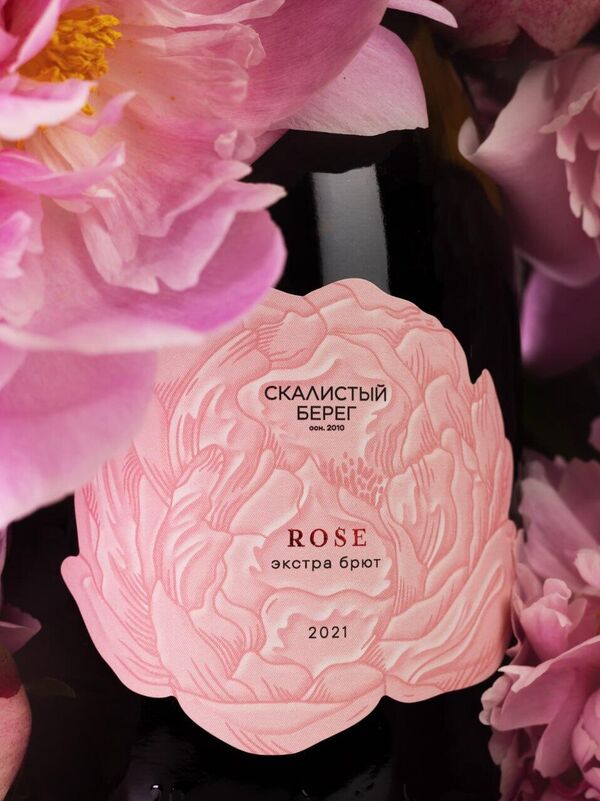 Вино игристое розовое экстра брют, ЗГУ Кубань, Скалистый берег, 2021